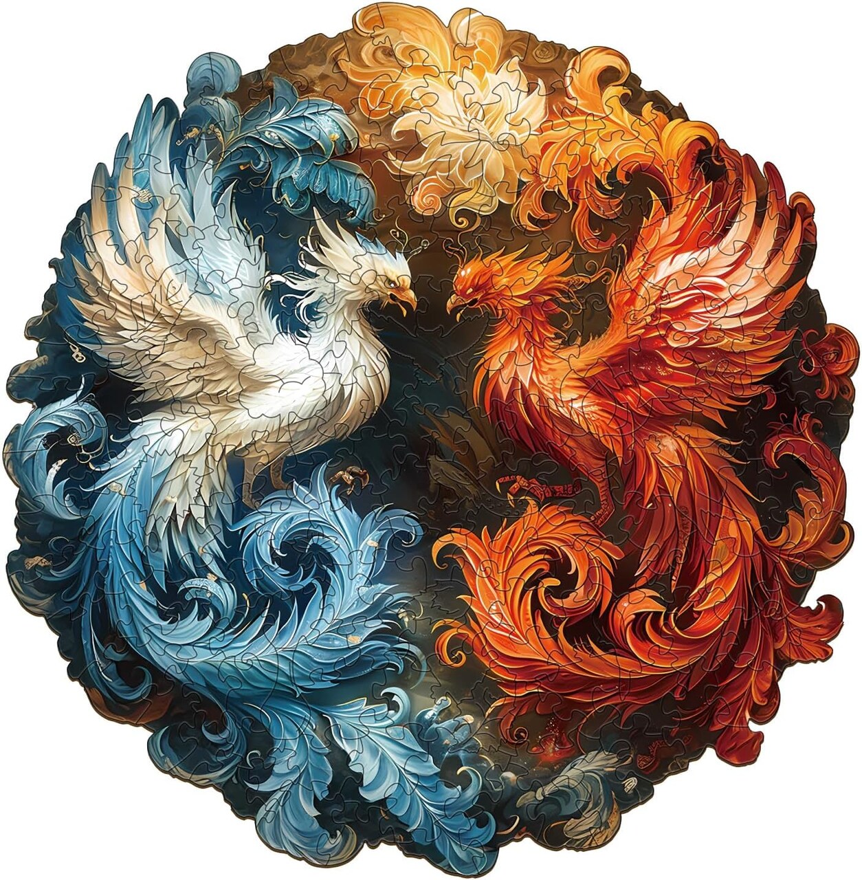 Wooden Jigsaw Puzzles for Adults, Wood Puzzles Adult, Unique Animal Shape Wood Cut Puzzles for Puzzle Lovers, Family, Friend (S-8.7 * 8.4in-100pcs)